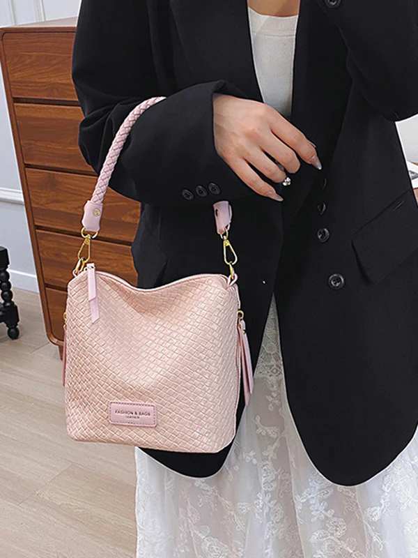 Split-Joint Woven Zipper Bags - Image 4
