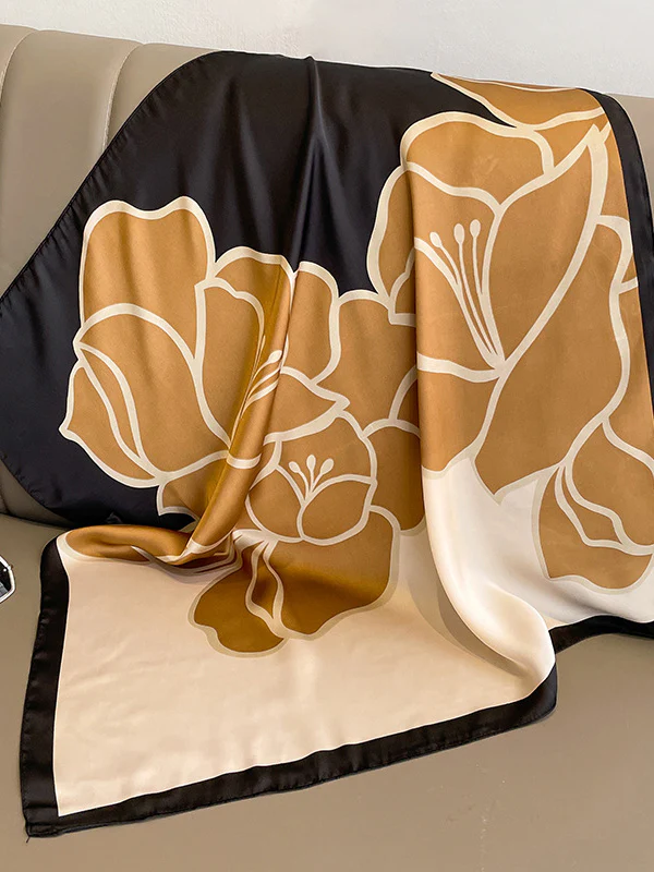 Square Floral Printed Scarfs&Hats - Image 4