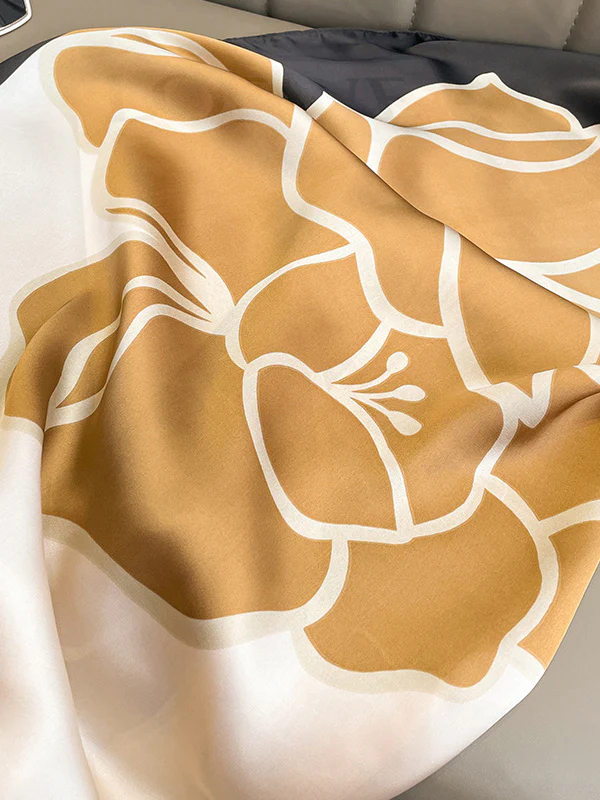 Square Floral Printed Scarfs&Hats - Image 9