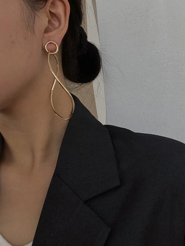 Statement Simple Chic Geometric Earrings - Image 2