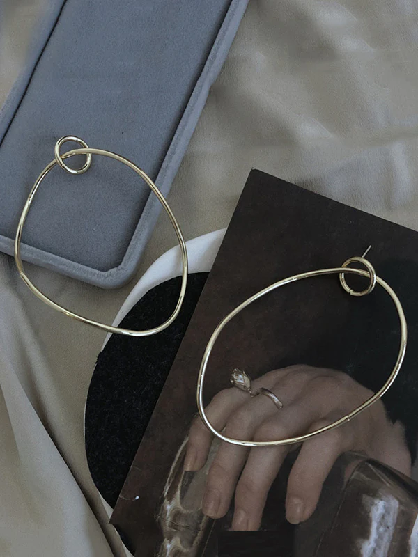 Statement Simple Chic Geometric Earrings - Image 5