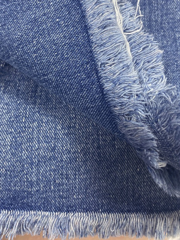 Straight Leg Fringed Gradient Split-Joint Jean Pants Bottoms - Image 9