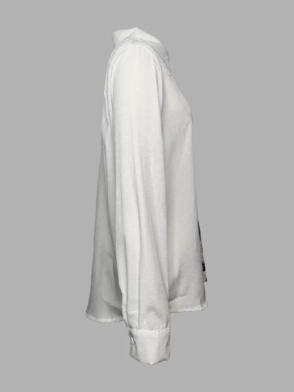 Stylish Asymmetric Printed Lapel Long Sleeves Blouse Tops - Image 4