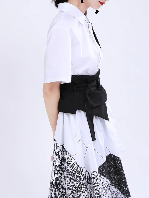 Stylish Belt Buckle Black Vest - Image 3