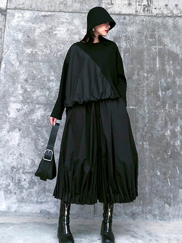 Stylish Black Solid Color High Waisted Wide Leg Pants - Image 6