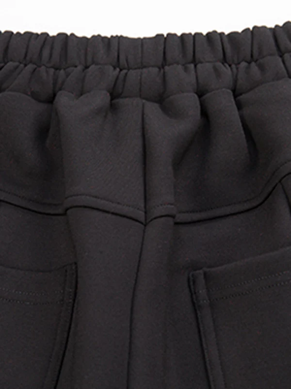 Stylish Black Velvet Split-Joint Harem Pants - Image 12