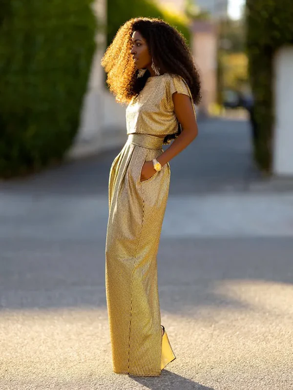Stylish High Waisted Skirt & Top Two Pieces Set - Image 7