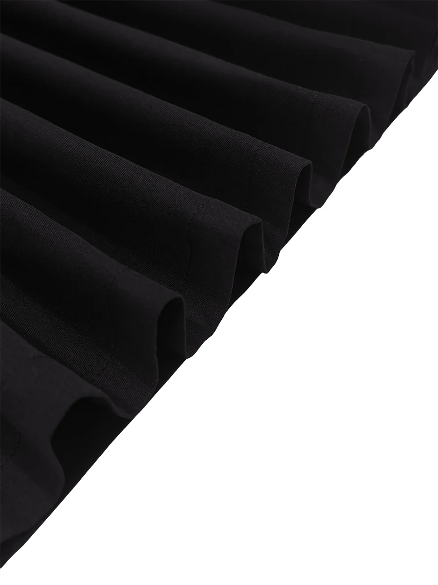 High Waisted Loose Pleated Solid Color Pants - Image 8