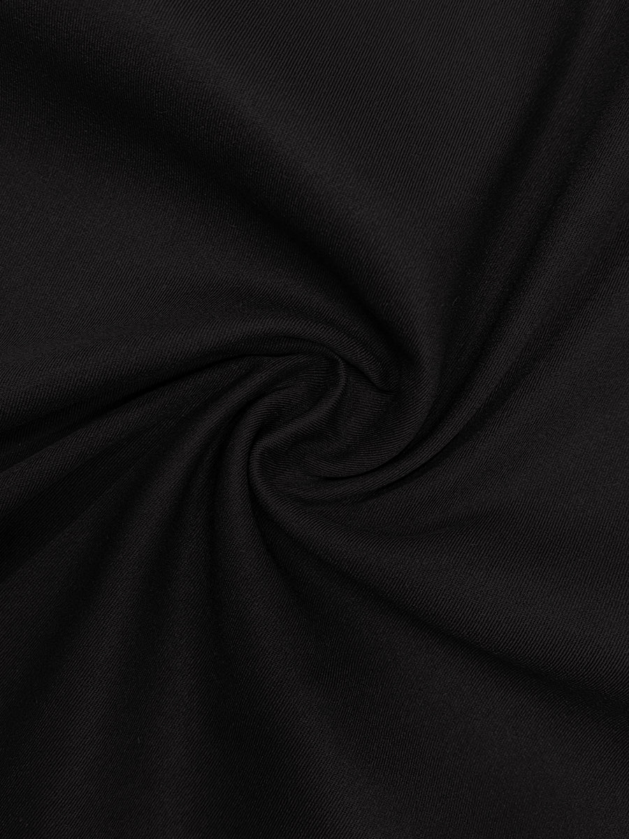 High Waisted Loose Pleated Solid Color Pants - Image 9