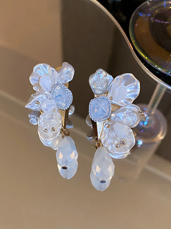 Stylish Rhinestone Pearl Earrings Accessories - Image 4