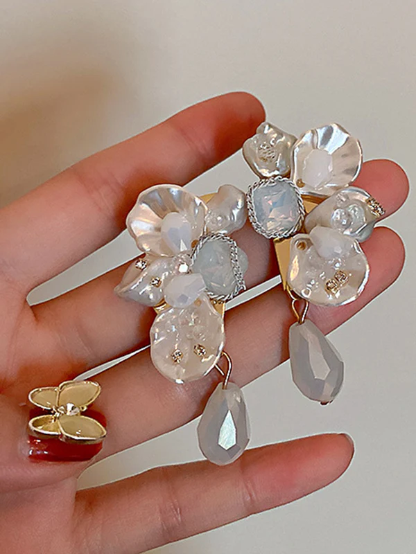 Stylish Rhinestone Pearl Earrings Accessories - Image 5