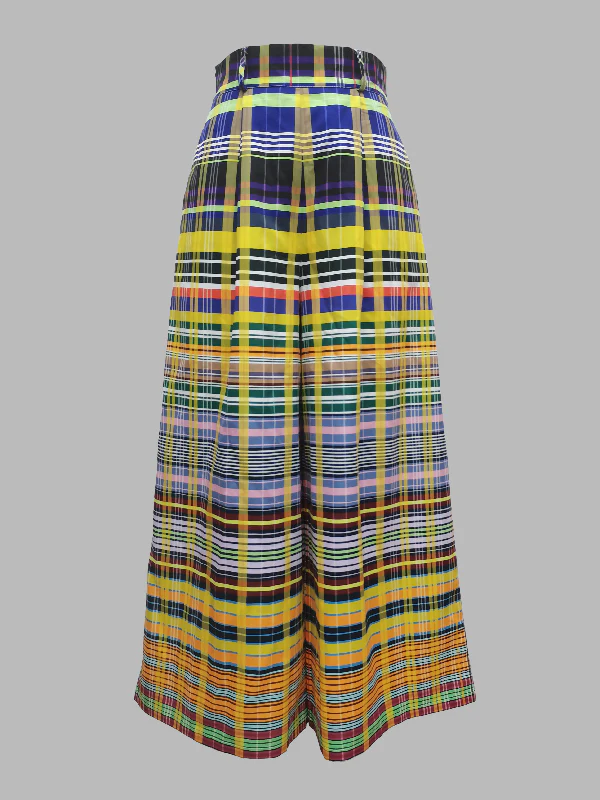 Stylish Selection Wide Leg Loose Checkerboard Printed Casual Pants Bottoms - Image 10