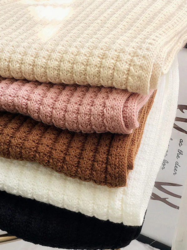 Stylish Solid Color Simple Warm Knitted Scarf - Image 8