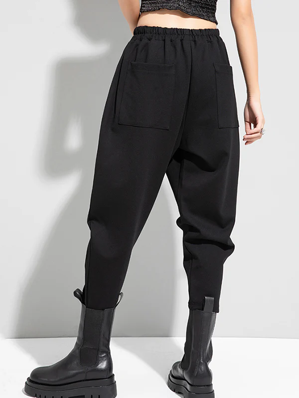 Stylish Solid Elasticity Harem Pants - Image 5