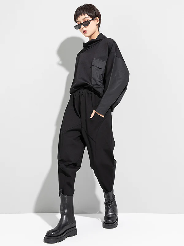 Stylish Solid Elasticity Harem Pants - Image 7