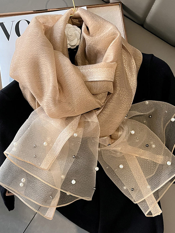 Sun-Protection Beaded See-Through Shawl&Scarf - Image 11