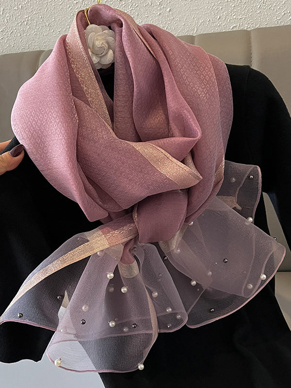 Sun-Protection Beaded See-Through Shawl&Scarf - Image 12