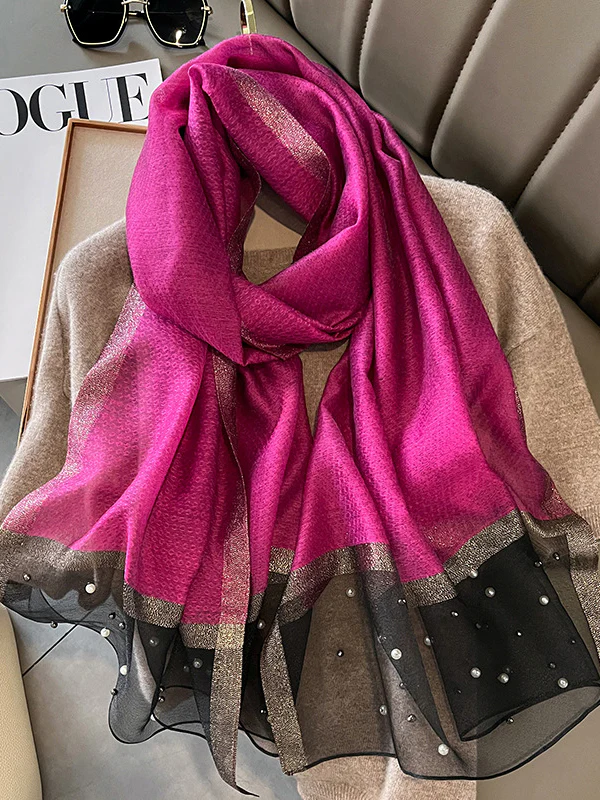 Sun-Protection Beaded See-Through Shawl&Scarf - Image 15