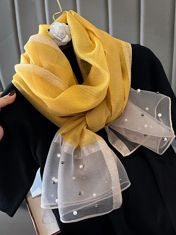 Sun-Protection Beaded See-Through Shawl&Scarf - Image 16