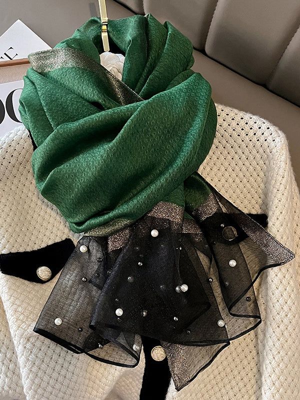 Sun-Protection Beaded See-Through Shawl&Scarf - Image 2