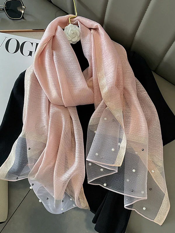 Sun-Protection Beaded See-Through Shawl&Scarf - Image 3