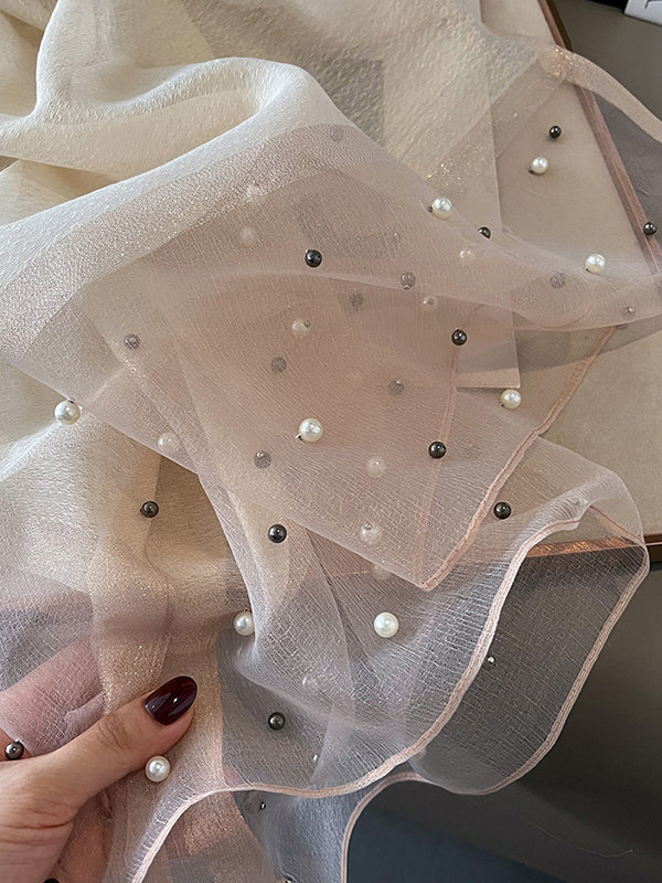 Sun-Protection Beaded See-Through Shawl&Scarf - Image 39