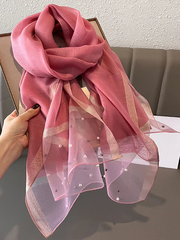 Sun-Protection Beaded See-Through Shawl&Scarf - Image 4