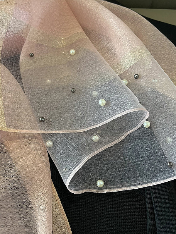 Sun-Protection Beaded See-Through Shawl&Scarf - Image 40