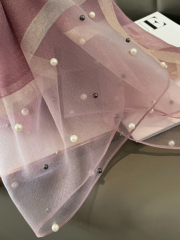 Sun-Protection Beaded See-Through Shawl&Scarf - Image 41