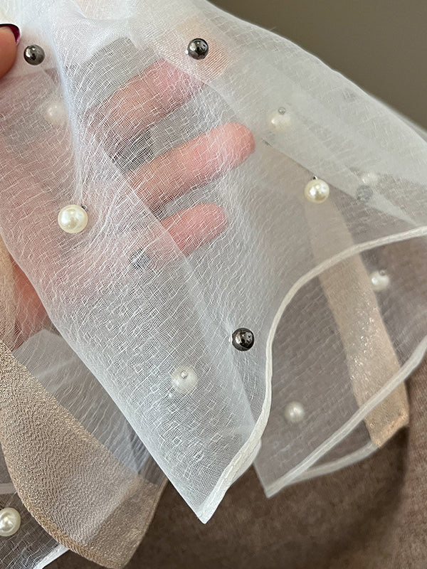 Sun-Protection Beaded See-Through Shawl&Scarf - Image 42