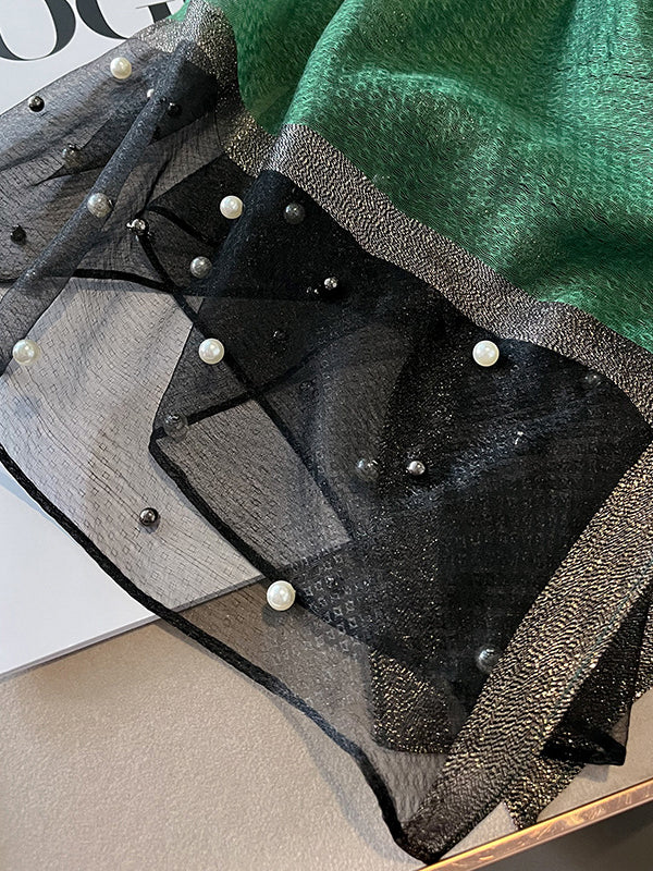 Sun-Protection Beaded See-Through Shawl&Scarf - Image 43