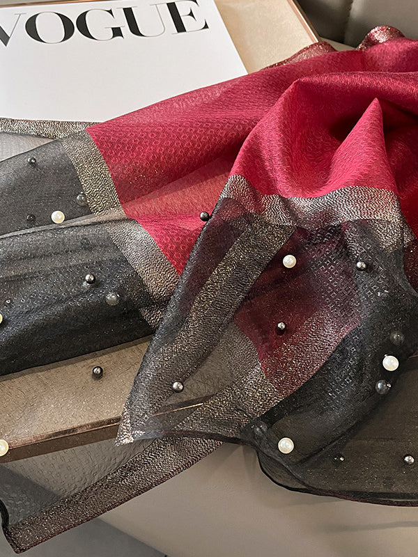 Sun-Protection Beaded See-Through Shawl&Scarf - Image 46