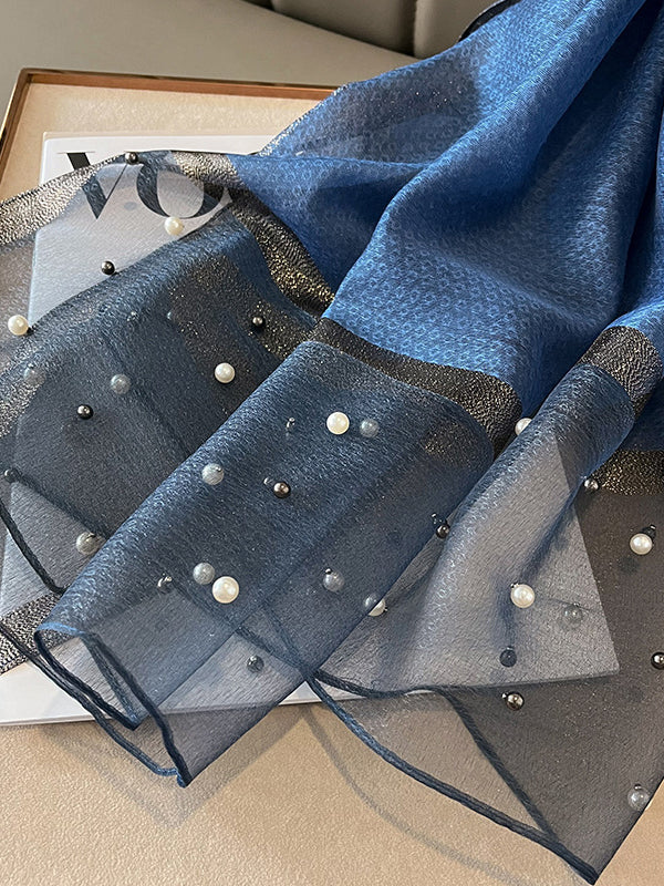 Sun-Protection Beaded See-Through Shawl&Scarf - Image 51
