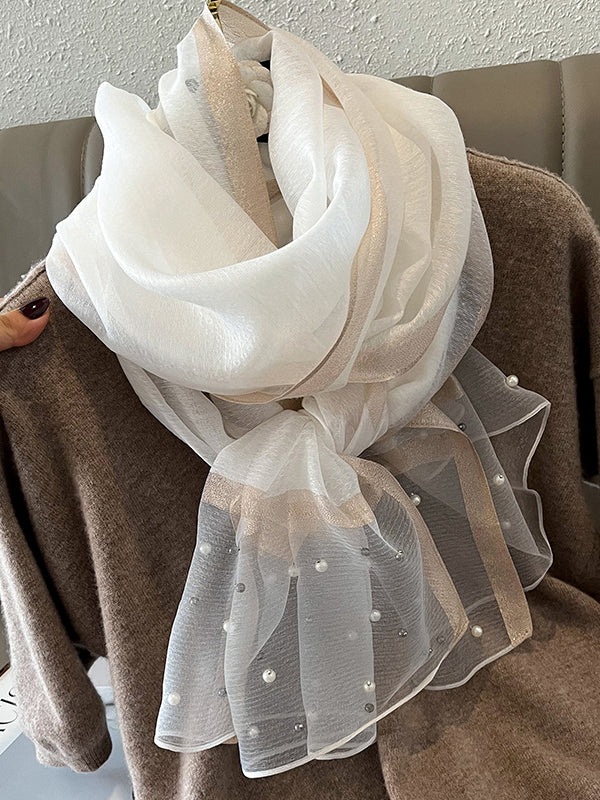 Sun-Protection Beaded See-Through Shawl&Scarf - Image 7