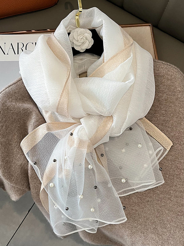 Sun-Protection Beaded See-Through Shawl&Scarf - Image 8