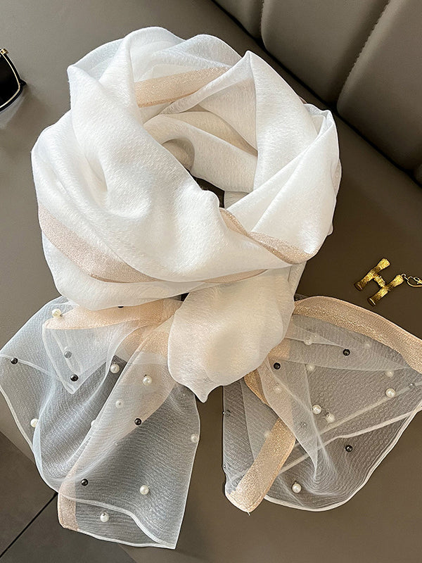 Sun-Protection Beaded See-Through Shawl&Scarf - Image 9