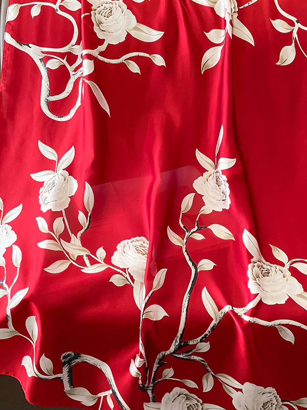 Sun-Protection Contrast Color Floral Printed Shawl&Scarf - Image 4