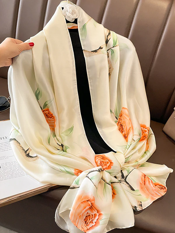 Sun-Protection Floral Printed Shawl&Scarf - Image 2