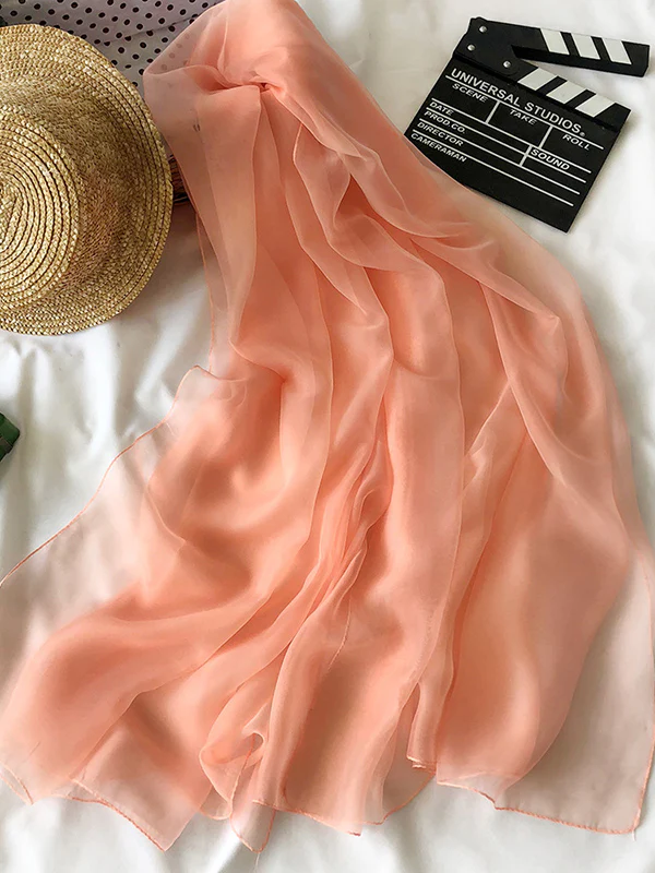 Sun-Protection See-Through Solid Color Shawl&Scarf - Image 10