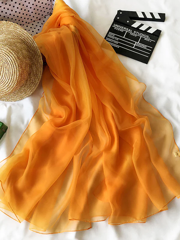 Sun-Protection See-Through Solid Color Shawl&Scarf - Image 12