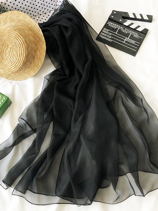 Sun-Protection See-Through Solid Color Shawl&Scarf - Image 15