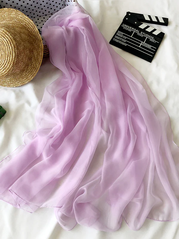 Sun-Protection See-Through Solid Color Shawl&Scarf - Image 6