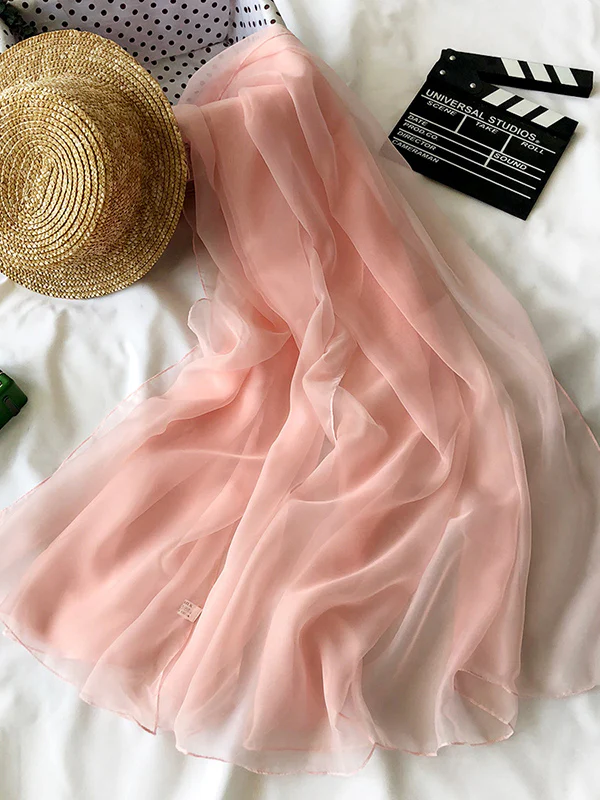 Sun-Protection See-Through Solid Color Shawl&Scarf - Image 8