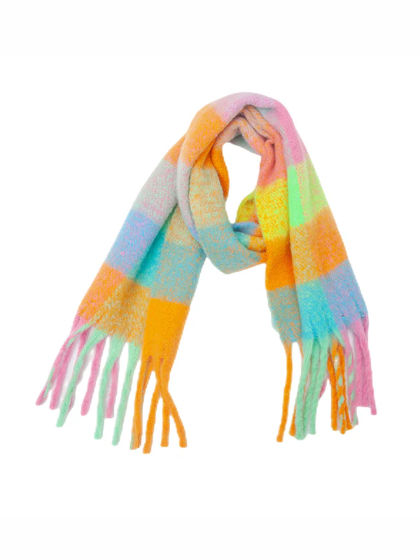Thick Keep Warm Plaid Tasseled Shawl&Scarf - Image 15