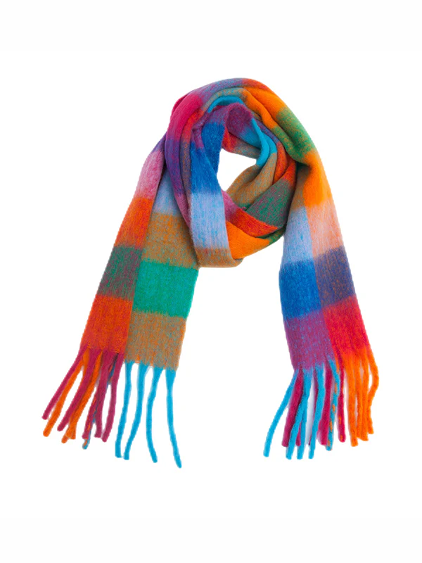 Thick Keep Warm Plaid Tasseled Shawl&Scarf - Image 6