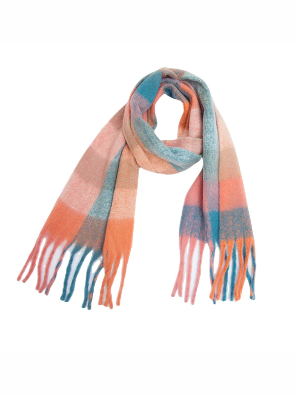 Thick Keep Warm Plaid Tasseled Shawl&Scarf - Image 7