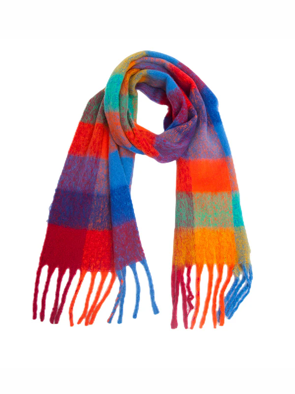 Thick Keep Warm Plaid Tasseled Shawl&Scarf - Image 8
