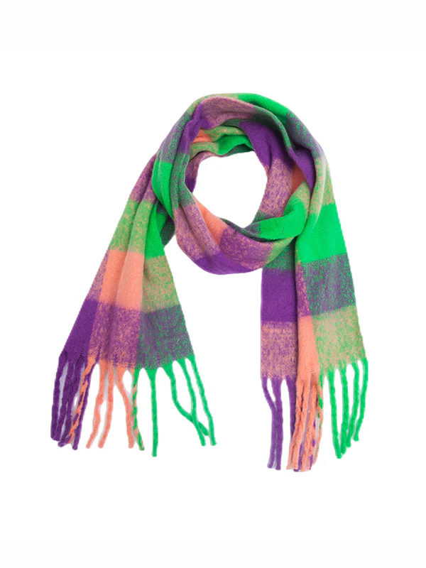 Thick Keep Warm Plaid Tasseled Shawl&Scarf - Image 9
