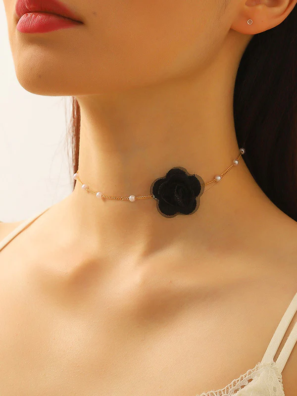 Three-Dimensional Flower Necklaces Accessories - Image 2