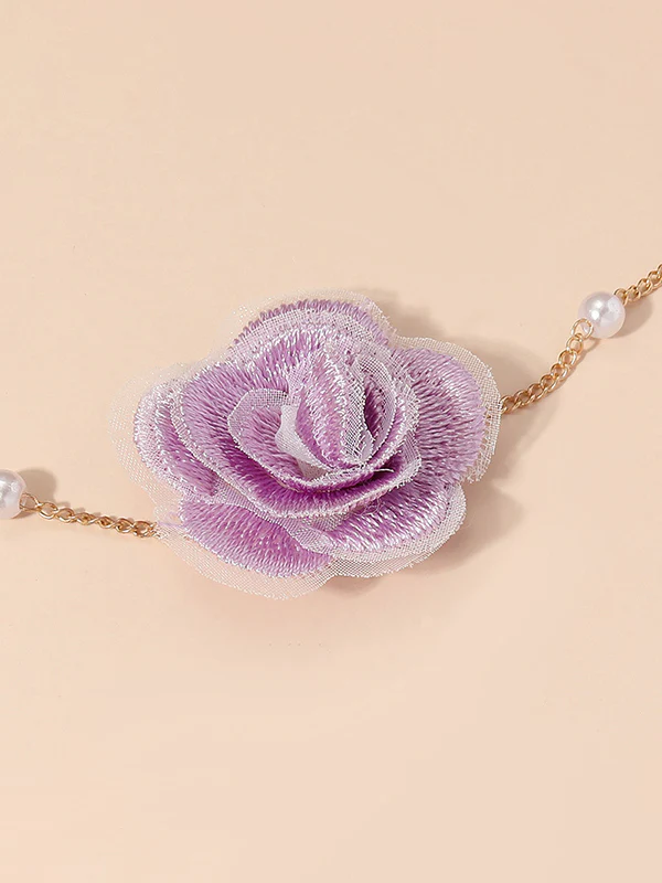 Three-Dimensional Flower Necklaces Accessories - Image 5